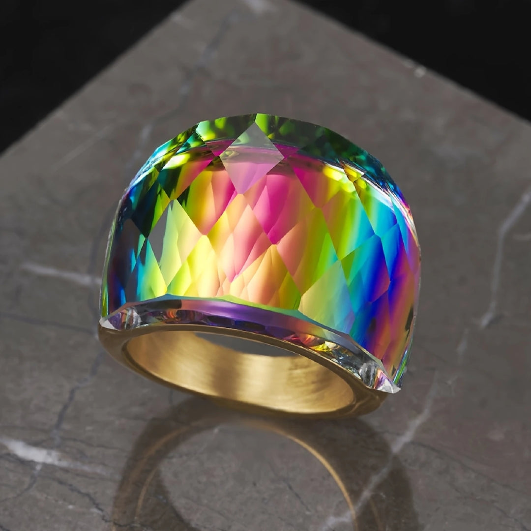 Colorful Chromatic Gold Ring