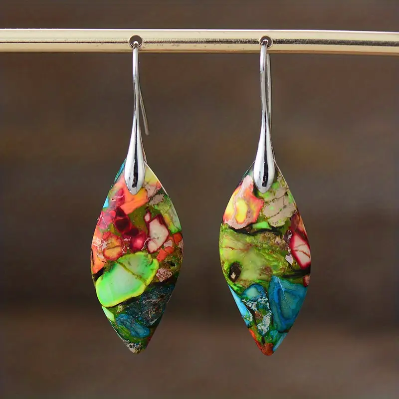 Colorful Nature Stone Earrings