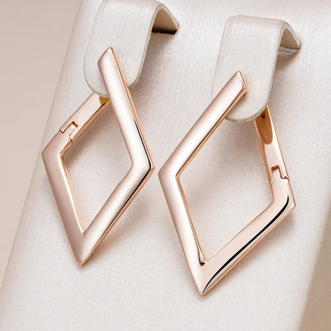 Elegant Geometric Gold Earrings
