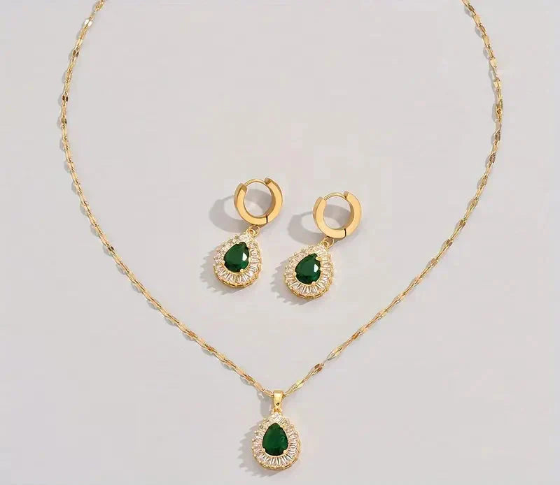 Rheya Lysandelle Jewelry emerald | Gold