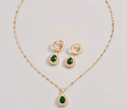 Rheya Lysandelle Jewelry emerald | Gold