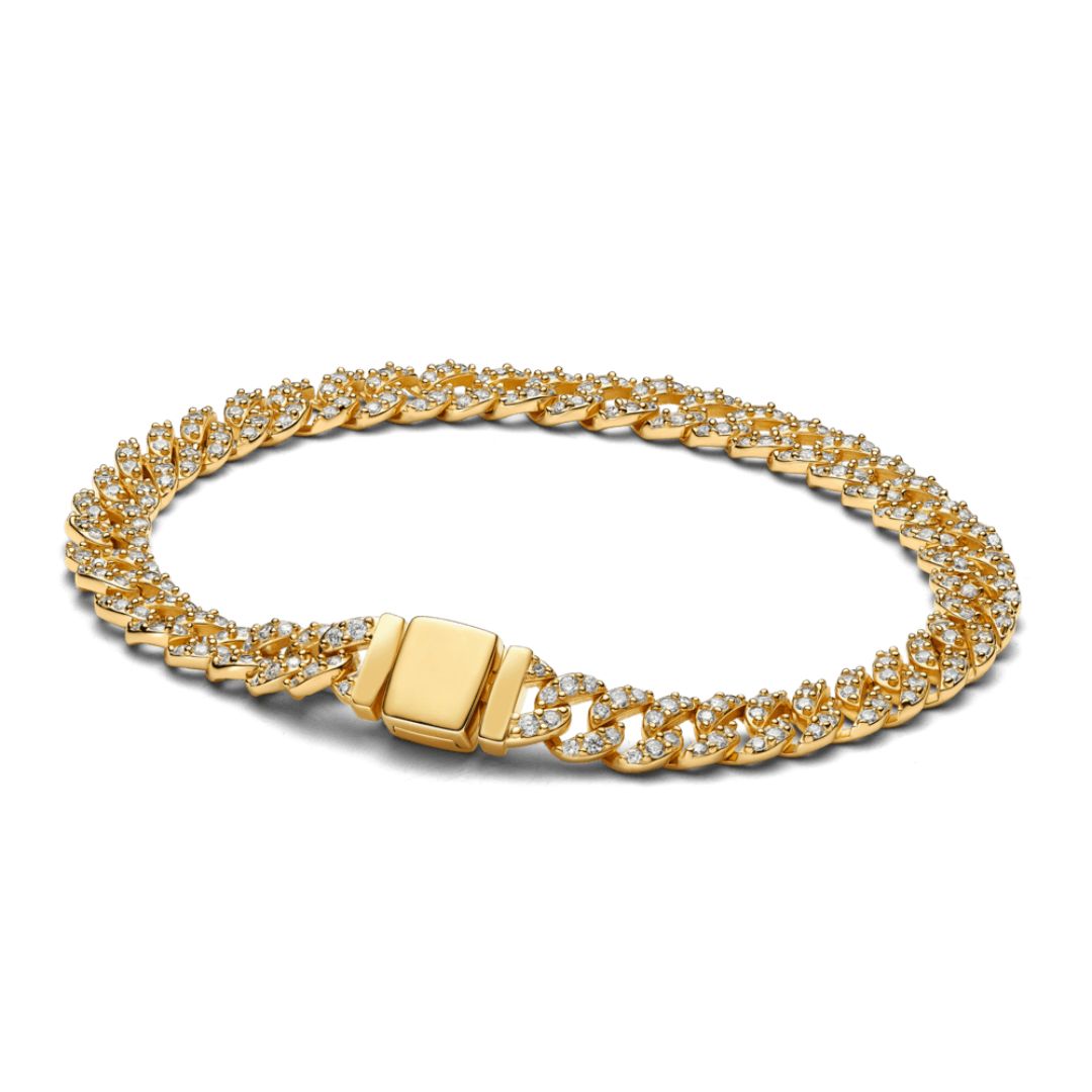 Moissanite Cuban Bracelet | Gold 18k
