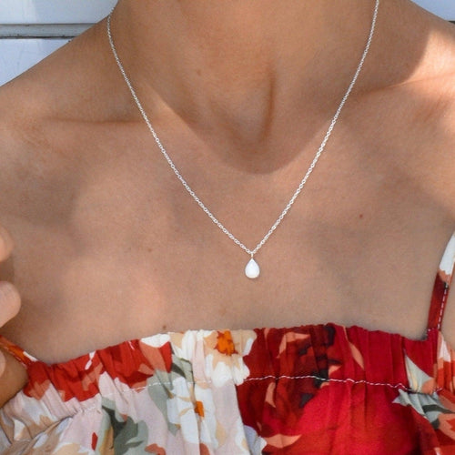 White Drop Necklace