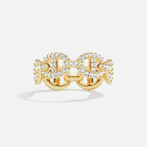 Chain Bright Gold Ring