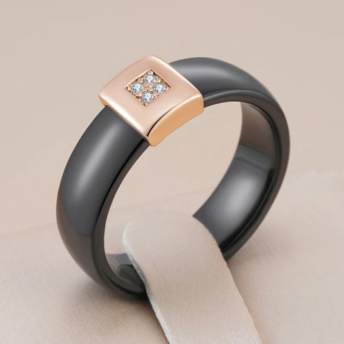 Elegant Black Gold Ring