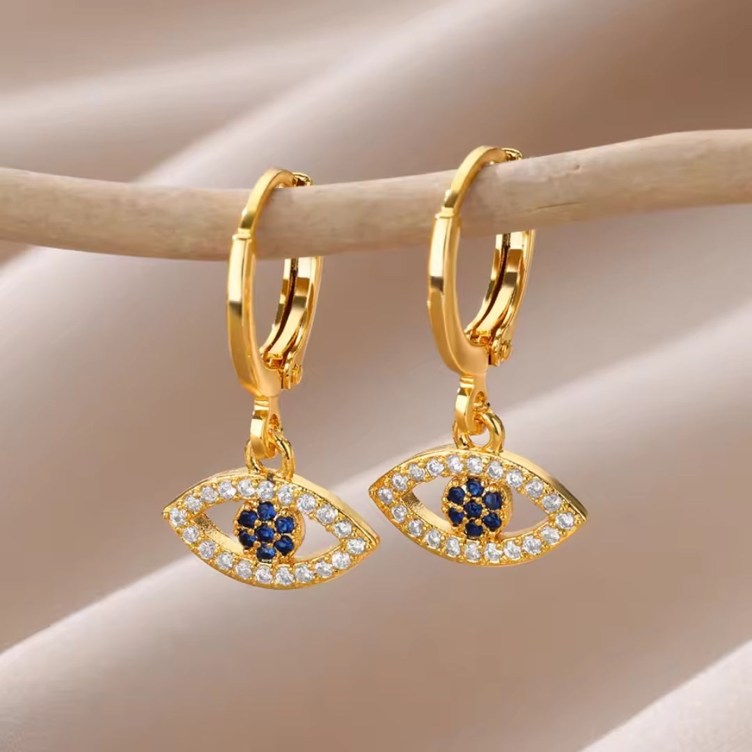 Nazar Bright Gold Earrings