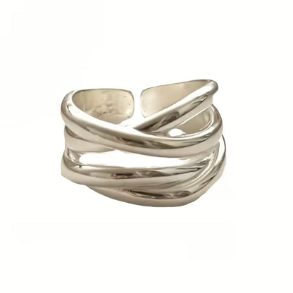 Boho Adjustable Silver Ring