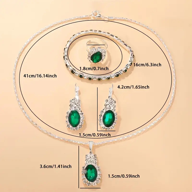 Seloria Grevalyn Jewelry emerald | White Gold