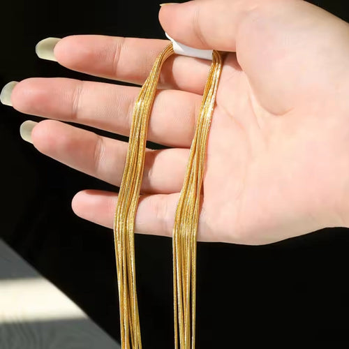 Layered Mesh Gold Earrings
