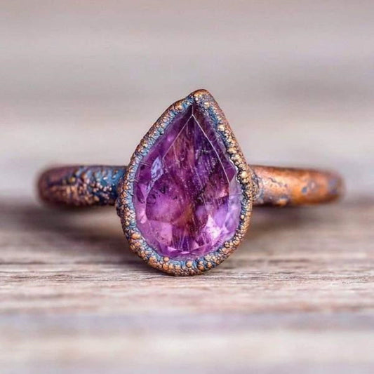 Violet Nature Stone Ring