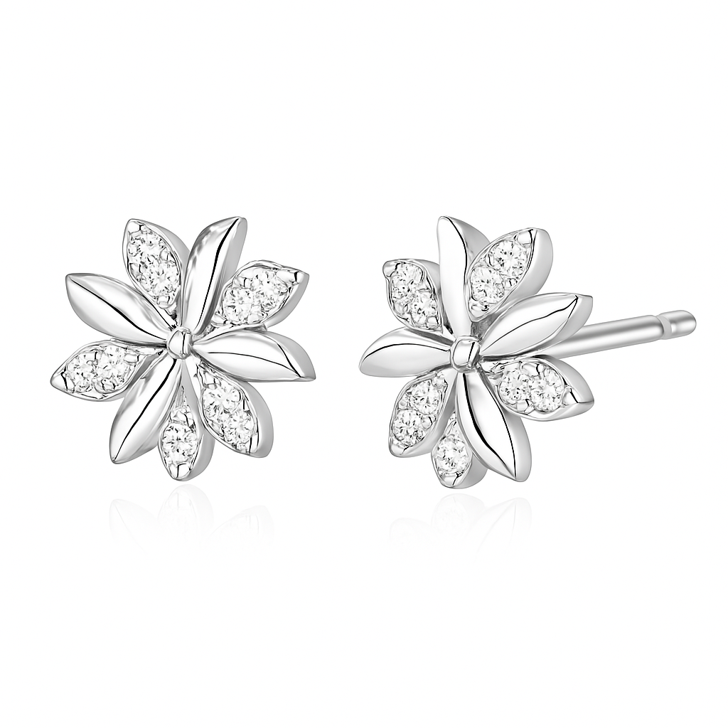 Camille Earrings | White gold 18k