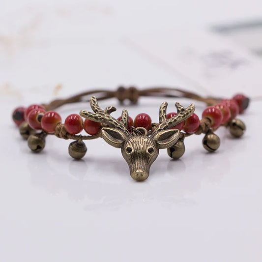 Handcrafted Ceramic Fawn Charm Bracelet