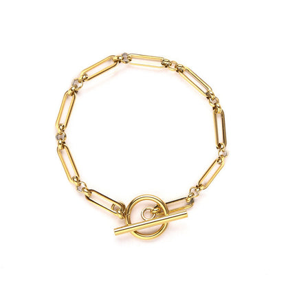 Link T-Bar Bracelet | Gold 16k