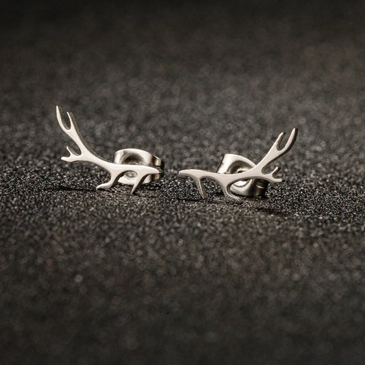 Deer Antler Stud Earrings