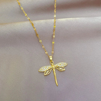 Crystal Dragonfly Necklace – Symbol of Transformation & Beauty