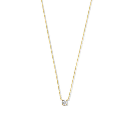 Cléa Moissanite Stone Necklace | Gold 14k