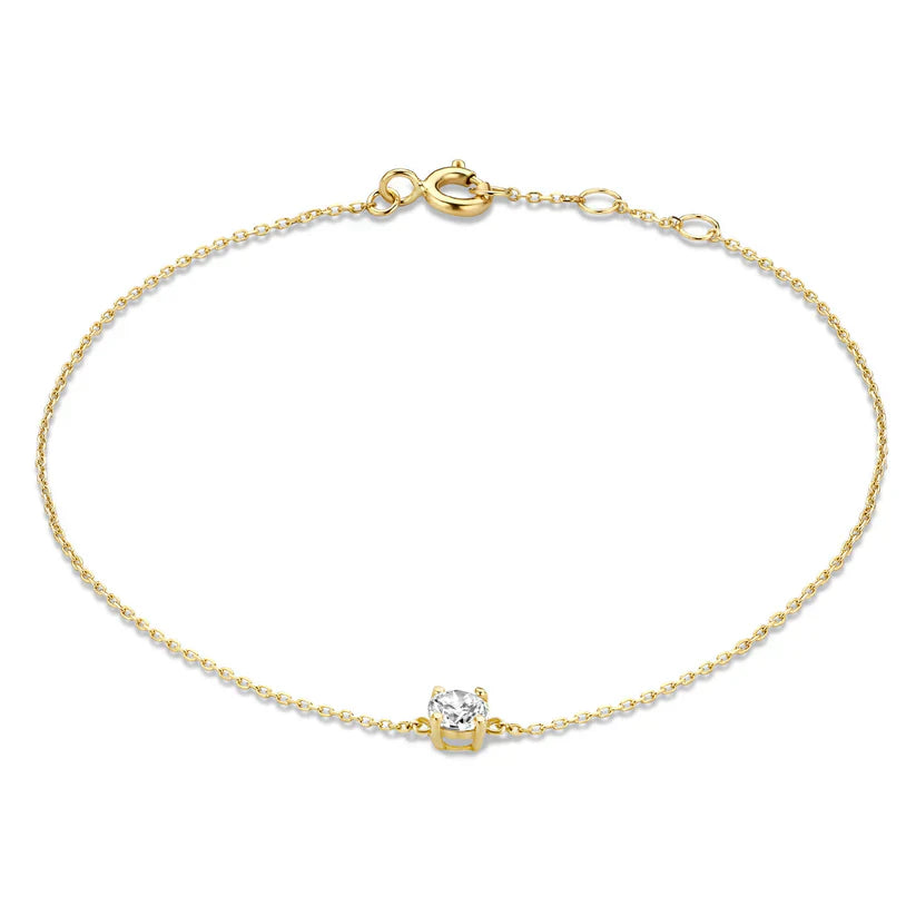 Cléa Moissanite Stone Bracelet | Gold 14k