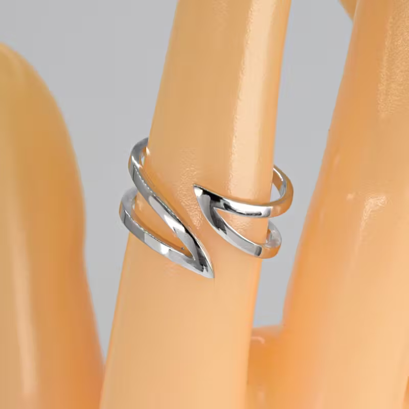 Adjustable Silver Wrap Ring