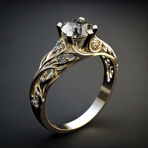 Elegant Exotic Zirconia Ring