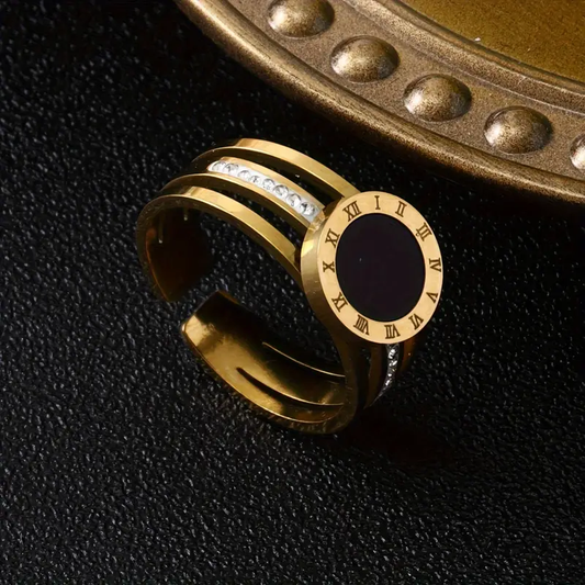 Vintage Gold & Black Ring