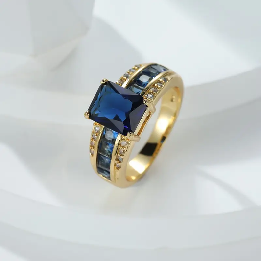 Blue Gold Ring