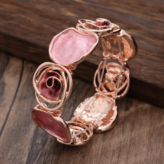 Pink Enamel Bracelet