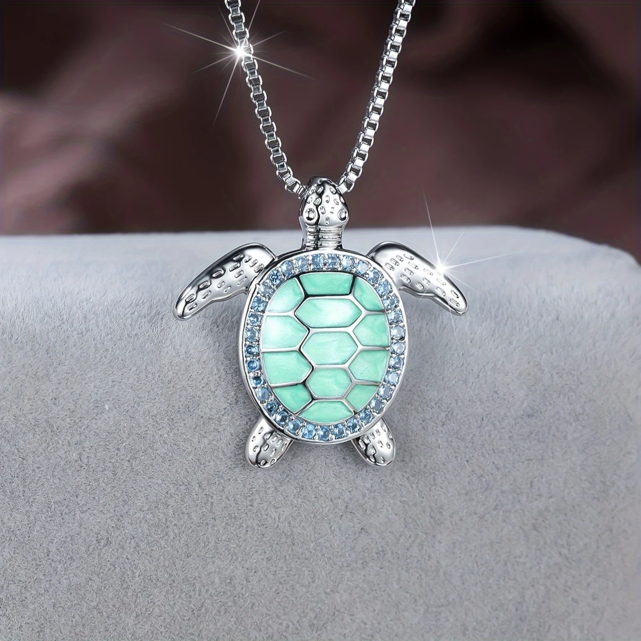 Turquoise Opal Turtle Bright Necklace