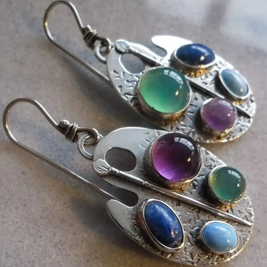 Vintage Colorful Palette Earrings