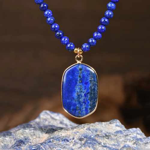 Blue Stone Gold Necklace
