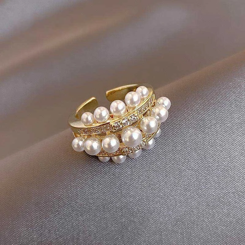 Pearl Load Gold Ring