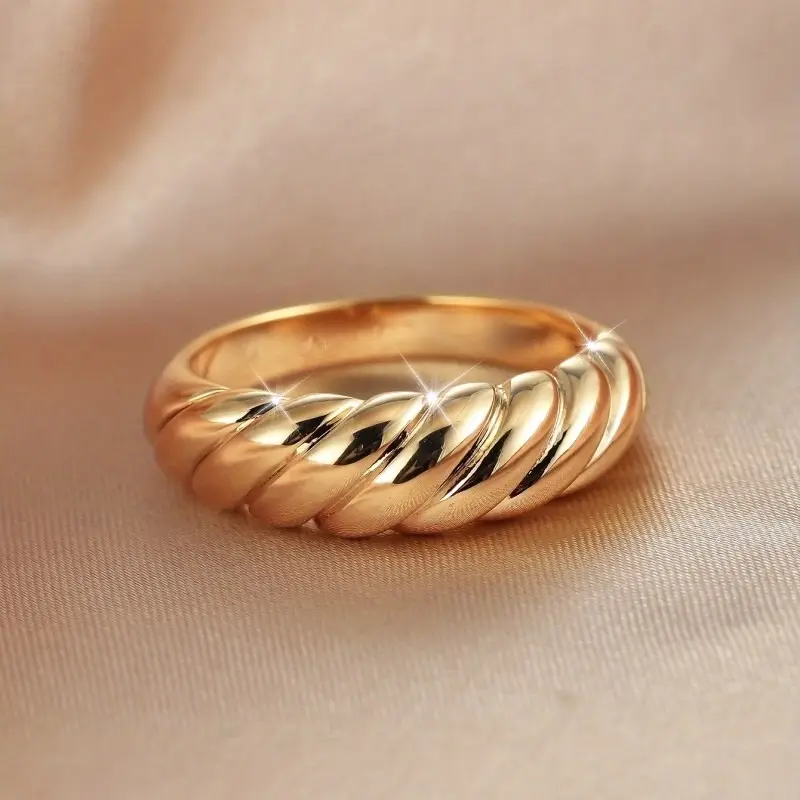 Braided Golden Thick Ring