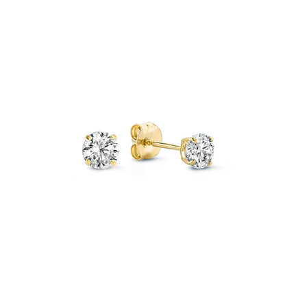 Larmes de Lune Stone Stud Earrings | Gold 14k