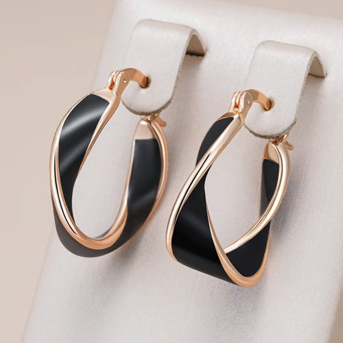 Elegant Black Irregular Earrings