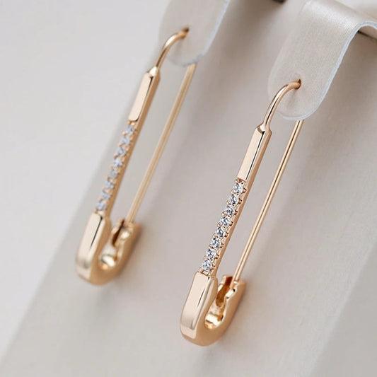Elegant Clip Gold Earrings