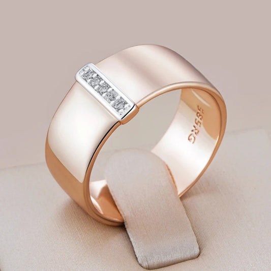 Elegant Thick Bright Gold Ring
